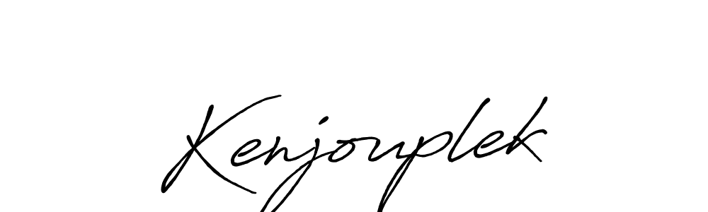 How to make Kenjouplek name signature. Use Antro_Vectra_Bolder style for creating short signs online. This is the latest handwritten sign. Kenjouplek signature style 7 images and pictures png