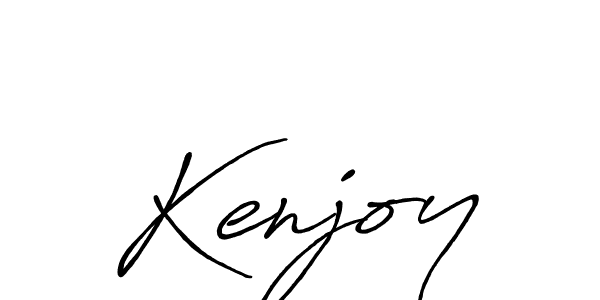 Also we have Kenjoy name is the best signature style. Create professional handwritten signature collection using Antro_Vectra_Bolder autograph style. Kenjoy signature style 7 images and pictures png