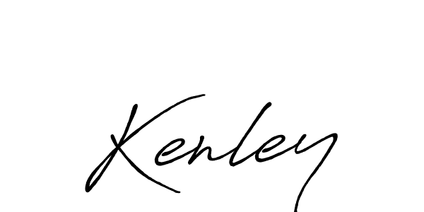 How to make Kenley name signature. Use Antro_Vectra_Bolder style for creating short signs online. This is the latest handwritten sign. Kenley signature style 7 images and pictures png