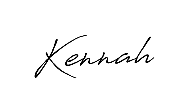 Use a signature maker to create a handwritten signature online. With this signature software, you can design (Antro_Vectra_Bolder) your own signature for name Kennah. Kennah signature style 7 images and pictures png