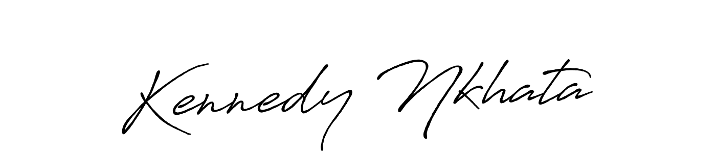 Make a beautiful signature design for name Kennedy Nkhata. With this signature (Antro_Vectra_Bolder) style, you can create a handwritten signature for free. Kennedy Nkhata signature style 7 images and pictures png