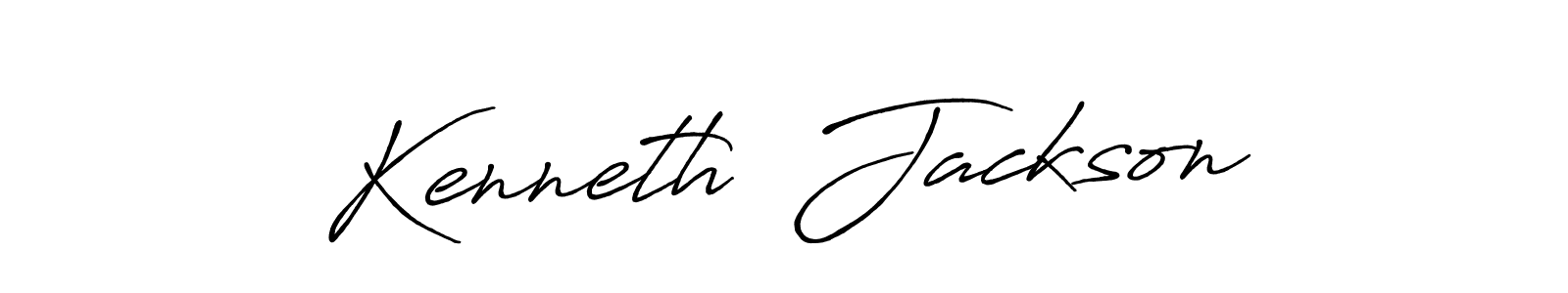 Create a beautiful signature design for name Kenneth  Jackson. With this signature (Antro_Vectra_Bolder) fonts, you can make a handwritten signature for free. Kenneth  Jackson signature style 7 images and pictures png