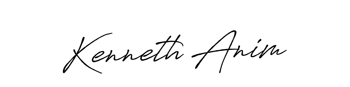 Design your own signature with our free online signature maker. With this signature software, you can create a handwritten (Antro_Vectra_Bolder) signature for name Kenneth Anim. Kenneth Anim signature style 7 images and pictures png