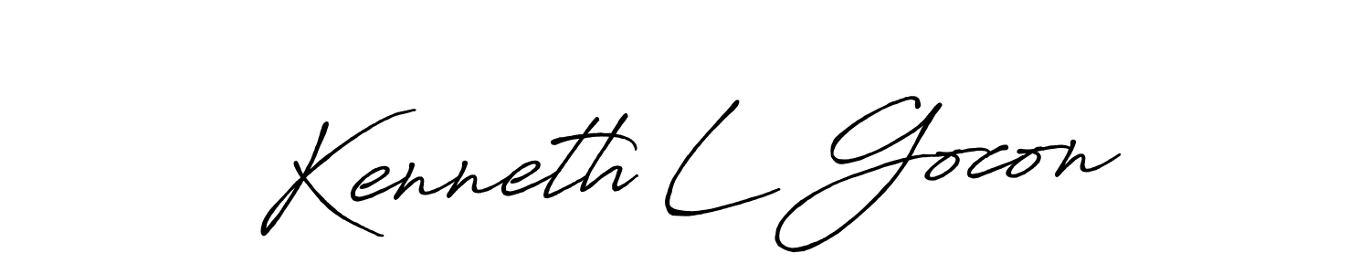 Antro_Vectra_Bolder is a professional signature style that is perfect for those who want to add a touch of class to their signature. It is also a great choice for those who want to make their signature more unique. Get Kenneth L Gocon name to fancy signature for free. Kenneth L Gocon signature style 7 images and pictures png