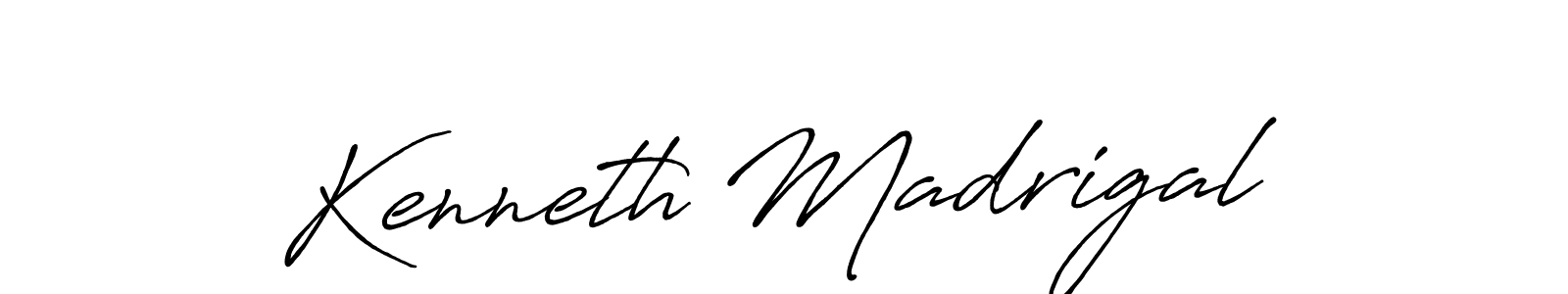 Make a beautiful signature design for name Kenneth Madrigal. With this signature (Antro_Vectra_Bolder) style, you can create a handwritten signature for free. Kenneth Madrigal signature style 7 images and pictures png