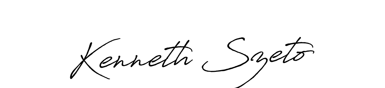 Also we have Kenneth Szeto name is the best signature style. Create professional handwritten signature collection using Antro_Vectra_Bolder autograph style. Kenneth Szeto signature style 7 images and pictures png