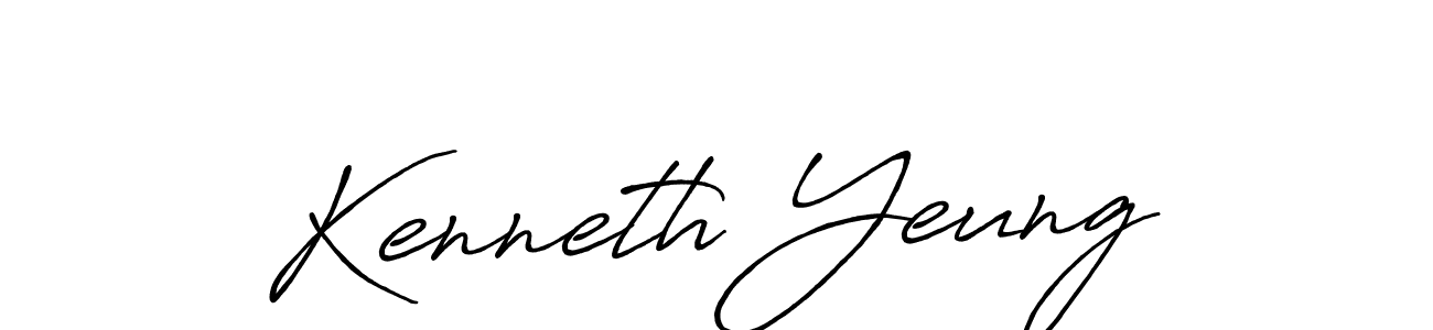 Also we have Kenneth Yeung name is the best signature style. Create professional handwritten signature collection using Antro_Vectra_Bolder autograph style. Kenneth Yeung signature style 7 images and pictures png