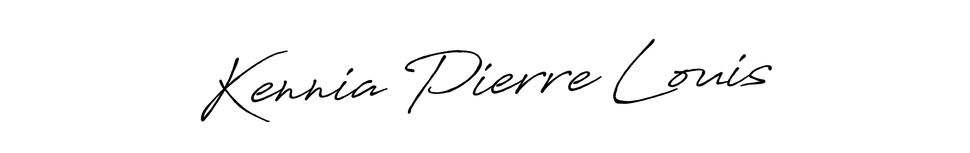 Similarly Antro_Vectra_Bolder is the best handwritten signature design. Signature creator online .You can use it as an online autograph creator for name Kennia Pierre Louis. Kennia Pierre Louis signature style 7 images and pictures png