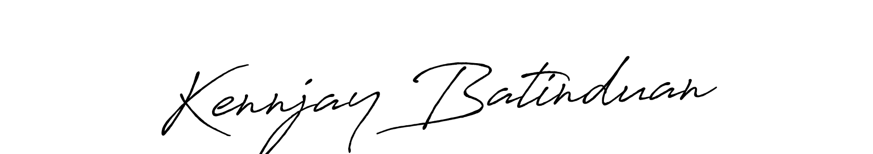 How to make Kennjay Batinduan name signature. Use Antro_Vectra_Bolder style for creating short signs online. This is the latest handwritten sign. Kennjay Batinduan signature style 7 images and pictures png