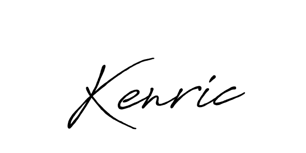 Make a beautiful signature design for name Kenric. With this signature (Antro_Vectra_Bolder) style, you can create a handwritten signature for free. Kenric signature style 7 images and pictures png