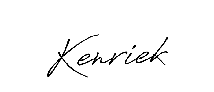 How to make Kenriek signature? Antro_Vectra_Bolder is a professional autograph style. Create handwritten signature for Kenriek name. Kenriek signature style 7 images and pictures png