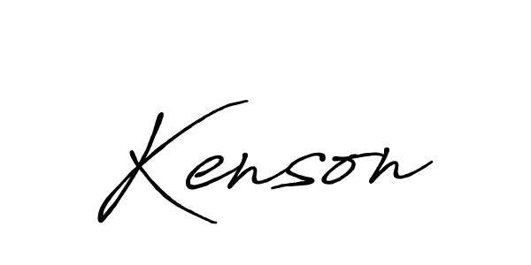 Create a beautiful signature design for name Kenson. With this signature (Antro_Vectra_Bolder) fonts, you can make a handwritten signature for free. Kenson signature style 7 images and pictures png