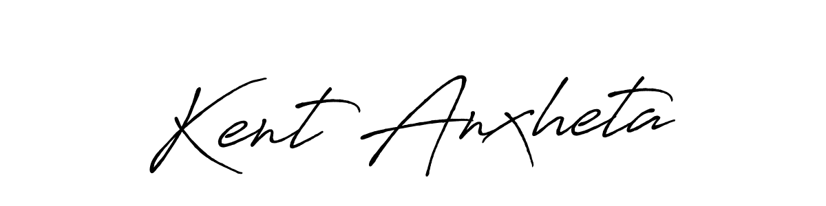 How to make Kent Anxheta name signature. Use Antro_Vectra_Bolder style for creating short signs online. This is the latest handwritten sign. Kent Anxheta signature style 7 images and pictures png