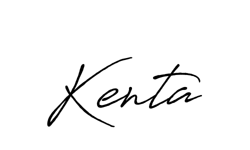 Kenta stylish signature style. Best Handwritten Sign (Antro_Vectra_Bolder) for my name. Handwritten Signature Collection Ideas for my name Kenta. Kenta signature style 7 images and pictures png