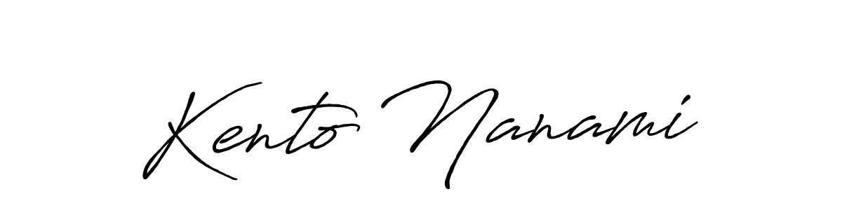 Similarly Antro_Vectra_Bolder is the best handwritten signature design. Signature creator online .You can use it as an online autograph creator for name Kento Nanami. Kento Nanami signature style 7 images and pictures png