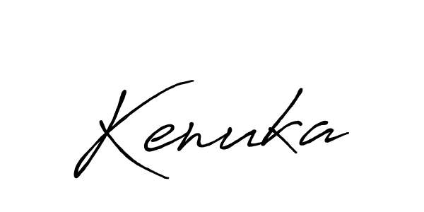 Make a beautiful signature design for name Kenuka. With this signature (Antro_Vectra_Bolder) style, you can create a handwritten signature for free. Kenuka signature style 7 images and pictures png