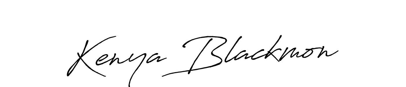 Use a signature maker to create a handwritten signature online. With this signature software, you can design (Antro_Vectra_Bolder) your own signature for name Kenya Blackmon. Kenya Blackmon signature style 7 images and pictures png