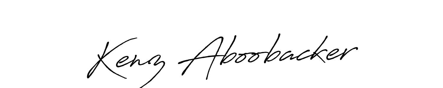 Also You can easily find your signature by using the search form. We will create Kenz Aboobacker name handwritten signature images for you free of cost using Antro_Vectra_Bolder sign style. Kenz Aboobacker signature style 7 images and pictures png