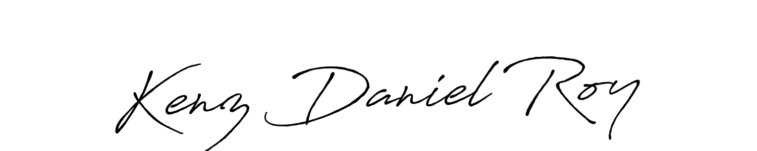 Make a beautiful signature design for name Kenz Daniel Roy. With this signature (Antro_Vectra_Bolder) style, you can create a handwritten signature for free. Kenz Daniel Roy signature style 7 images and pictures png