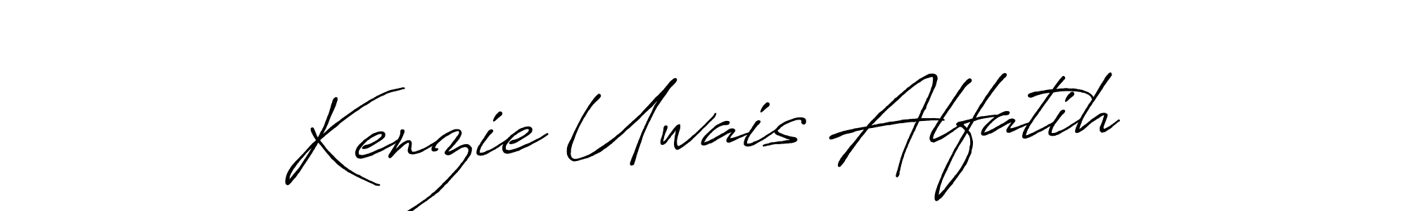 Kenzie Uwais Alfatih stylish signature style. Best Handwritten Sign (Antro_Vectra_Bolder) for my name. Handwritten Signature Collection Ideas for my name Kenzie Uwais Alfatih. Kenzie Uwais Alfatih signature style 7 images and pictures png