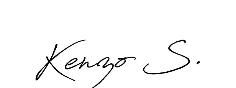 Use a signature maker to create a handwritten signature online. With this signature software, you can design (Antro_Vectra_Bolder) your own signature for name Kenzo S.. Kenzo S. signature style 7 images and pictures png
