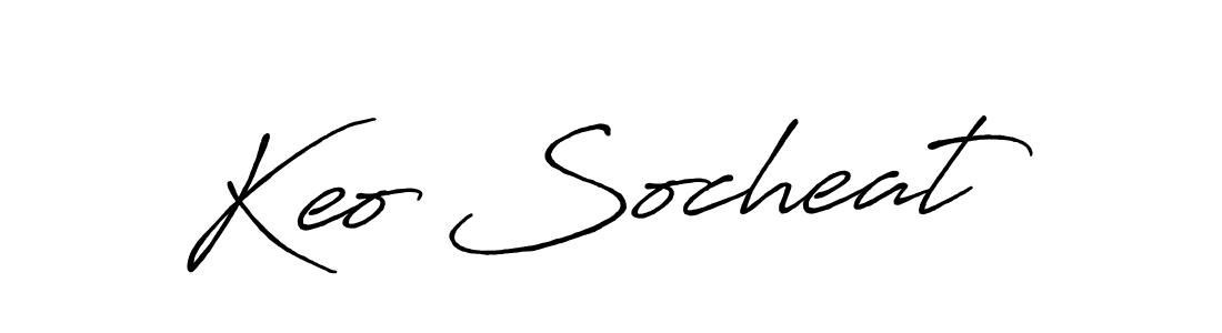 Design your own signature with our free online signature maker. With this signature software, you can create a handwritten (Antro_Vectra_Bolder) signature for name Keo Socheat. Keo Socheat signature style 7 images and pictures png