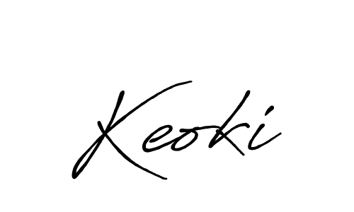 How to make Keoki signature? Antro_Vectra_Bolder is a professional autograph style. Create handwritten signature for Keoki name. Keoki signature style 7 images and pictures png
