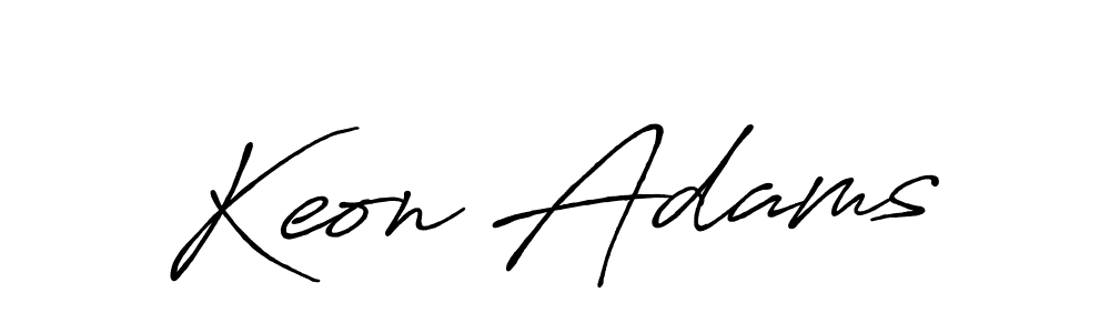 Keon Adams stylish signature style. Best Handwritten Sign (Antro_Vectra_Bolder) for my name. Handwritten Signature Collection Ideas for my name Keon Adams. Keon Adams signature style 7 images and pictures png