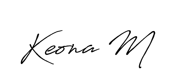 Design your own signature with our free online signature maker. With this signature software, you can create a handwritten (Antro_Vectra_Bolder) signature for name Keona M. Keona M signature style 7 images and pictures png