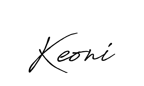 Design your own signature with our free online signature maker. With this signature software, you can create a handwritten (Antro_Vectra_Bolder) signature for name Keoni. Keoni signature style 7 images and pictures png