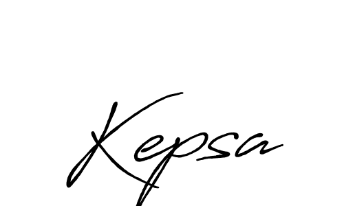 Also we have Kepsa name is the best signature style. Create professional handwritten signature collection using Antro_Vectra_Bolder autograph style. Kepsa signature style 7 images and pictures png