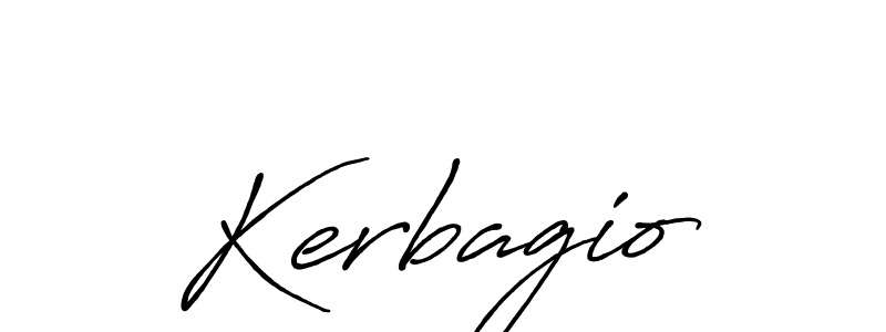 How to make Kerbagio name signature. Use Antro_Vectra_Bolder style for creating short signs online. This is the latest handwritten sign. Kerbagio signature style 7 images and pictures png