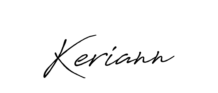 Create a beautiful signature design for name Keriann. With this signature (Antro_Vectra_Bolder) fonts, you can make a handwritten signature for free. Keriann signature style 7 images and pictures png