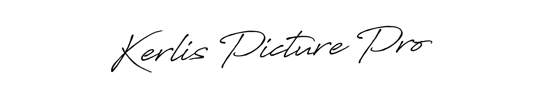 Create a beautiful signature design for name Kerlis Picture Pro. With this signature (Antro_Vectra_Bolder) fonts, you can make a handwritten signature for free. Kerlis Picture Pro signature style 7 images and pictures png
