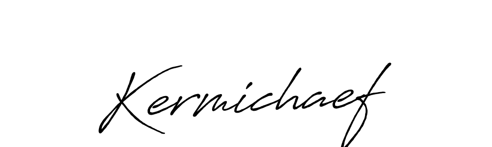 The best way (Antro_Vectra_Bolder) to make a short signature is to pick only two or three words in your name. The name Kermichaef include a total of six letters. For converting this name. Kermichaef signature style 7 images and pictures png