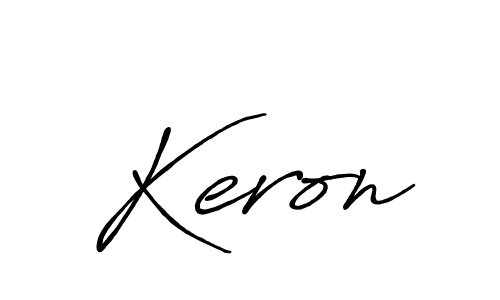 How to make Keron name signature. Use Antro_Vectra_Bolder style for creating short signs online. This is the latest handwritten sign. Keron signature style 7 images and pictures png