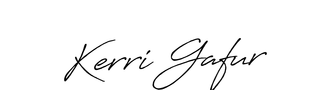 The best way (Antro_Vectra_Bolder) to make a short signature is to pick only two or three words in your name. The name Kerri Gafur include a total of six letters. For converting this name. Kerri Gafur signature style 7 images and pictures png