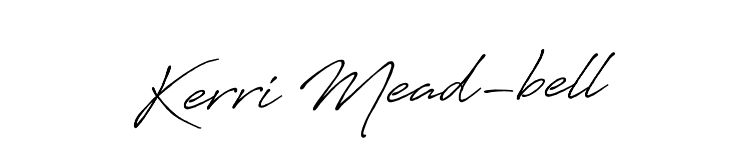 The best way (Antro_Vectra_Bolder) to make a short signature is to pick only two or three words in your name. The name Kerri Mead-bell include a total of six letters. For converting this name. Kerri Mead-bell signature style 7 images and pictures png