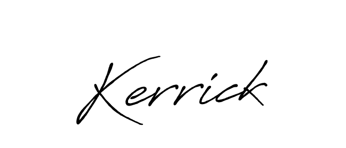 Similarly Antro_Vectra_Bolder is the best handwritten signature design. Signature creator online .You can use it as an online autograph creator for name Kerrick. Kerrick signature style 7 images and pictures png