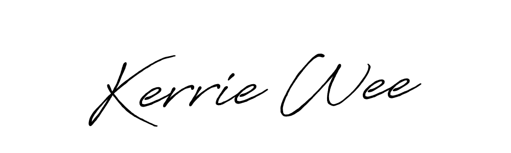 How to make Kerrie Wee signature? Antro_Vectra_Bolder is a professional autograph style. Create handwritten signature for Kerrie Wee name. Kerrie Wee signature style 7 images and pictures png