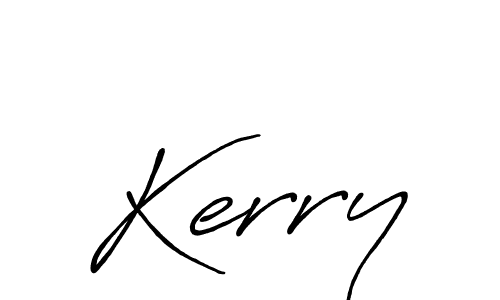 Use a signature maker to create a handwritten signature online. With this signature software, you can design (Antro_Vectra_Bolder) your own signature for name Kerry. Kerry signature style 7 images and pictures png