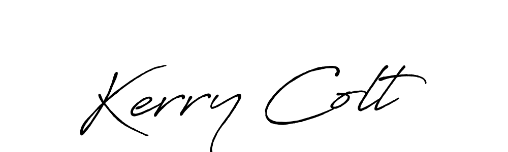 Create a beautiful signature design for name Kerry Colt. With this signature (Antro_Vectra_Bolder) fonts, you can make a handwritten signature for free. Kerry Colt signature style 7 images and pictures png