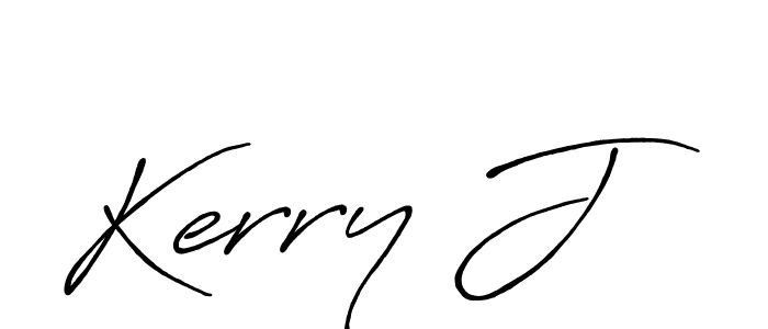 Create a beautiful signature design for name Kerry J. With this signature (Antro_Vectra_Bolder) fonts, you can make a handwritten signature for free. Kerry J signature style 7 images and pictures png