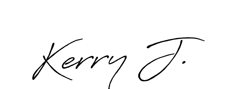 Also You can easily find your signature by using the search form. We will create Kerry J. name handwritten signature images for you free of cost using Antro_Vectra_Bolder sign style. Kerry J. signature style 7 images and pictures png