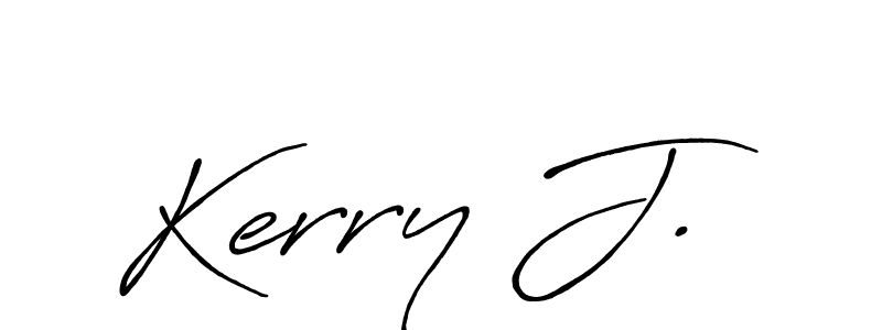 How to make Kerry J. signature? Antro_Vectra_Bolder is a professional autograph style. Create handwritten signature for Kerry J. name. Kerry J. signature style 7 images and pictures png