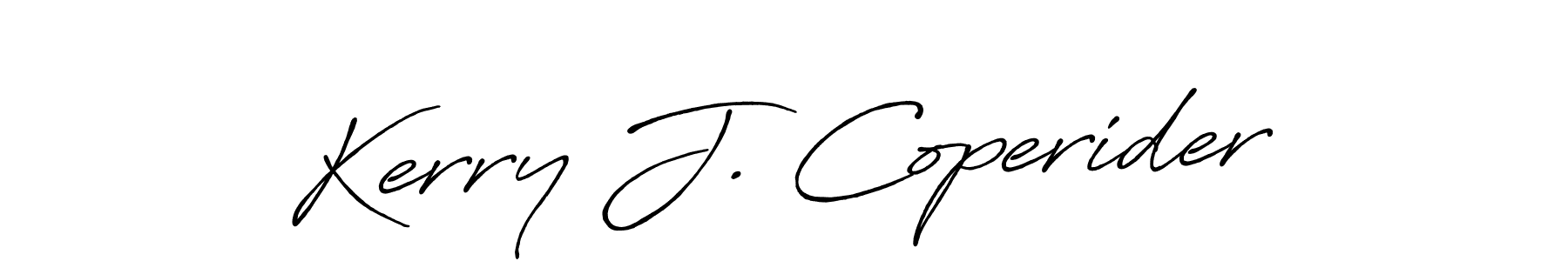 Use a signature maker to create a handwritten signature online. With this signature software, you can design (Antro_Vectra_Bolder) your own signature for name Kerry J. Coperider. Kerry J. Coperider signature style 7 images and pictures png