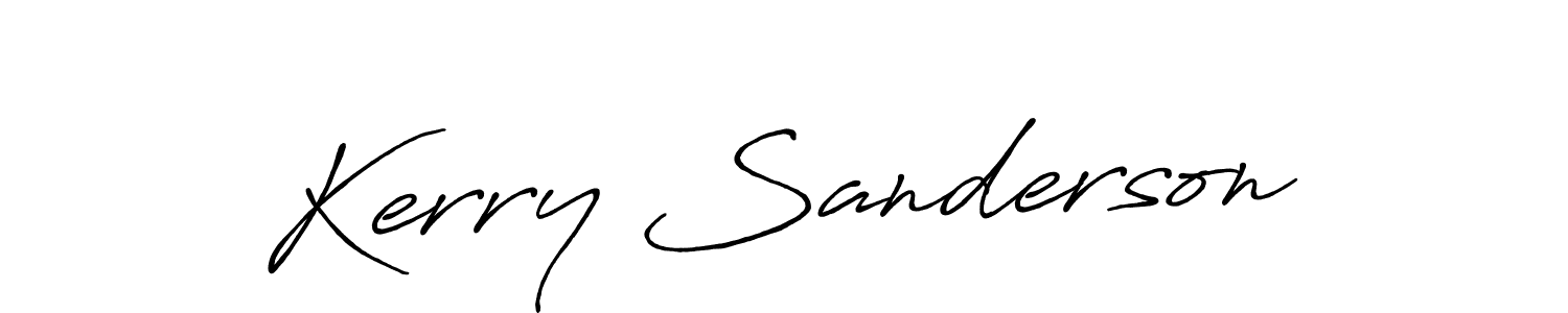 Create a beautiful signature design for name Kerry Sanderson. With this signature (Antro_Vectra_Bolder) fonts, you can make a handwritten signature for free. Kerry Sanderson signature style 7 images and pictures png