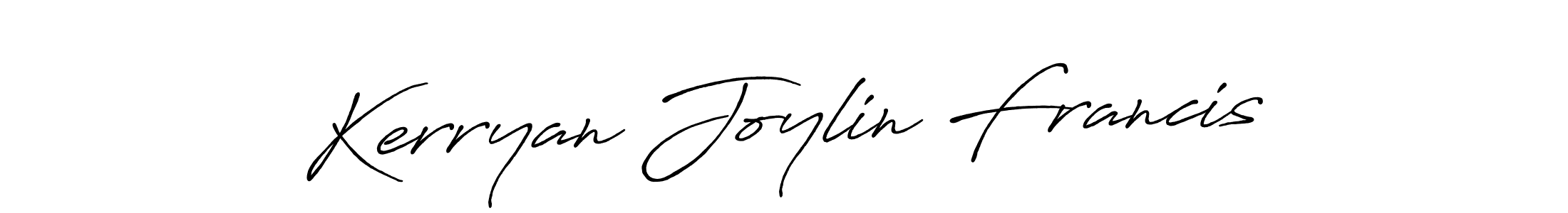 Antro_Vectra_Bolder is a professional signature style that is perfect for those who want to add a touch of class to their signature. It is also a great choice for those who want to make their signature more unique. Get Kerryan Joylin Francis name to fancy signature for free. Kerryan Joylin Francis signature style 7 images and pictures png