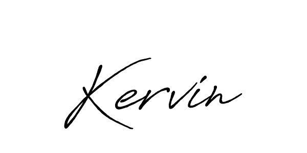 How to make Kervin name signature. Use Antro_Vectra_Bolder style for creating short signs online. This is the latest handwritten sign. Kervin signature style 7 images and pictures png