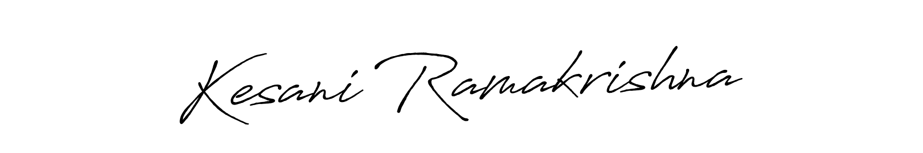 How to make Kesani Ramakrishna name signature. Use Antro_Vectra_Bolder style for creating short signs online. This is the latest handwritten sign. Kesani Ramakrishna signature style 7 images and pictures png